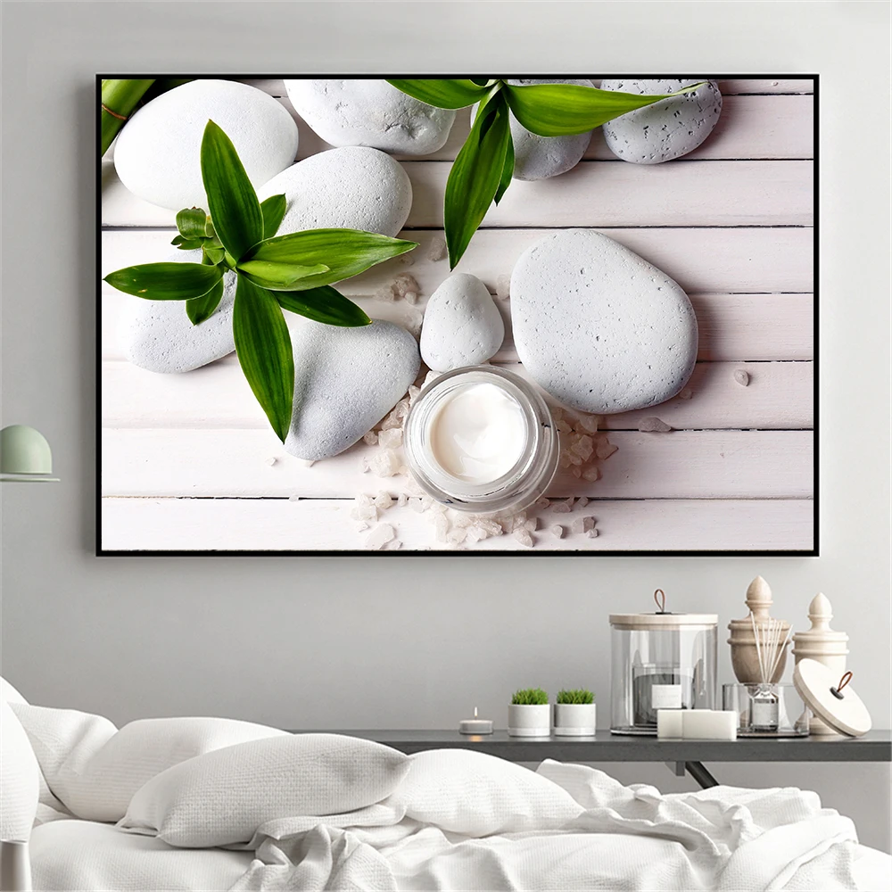 Velas aromáticas Piedras Zen hogar de la lona de arte cuadro de la pared impresión de la pintura sin marco-91x61cm Velas aromáticas Piedras Zen hogar de la lona de arte cuadro de la pared impresión de la pintura sin marco-91x61cm